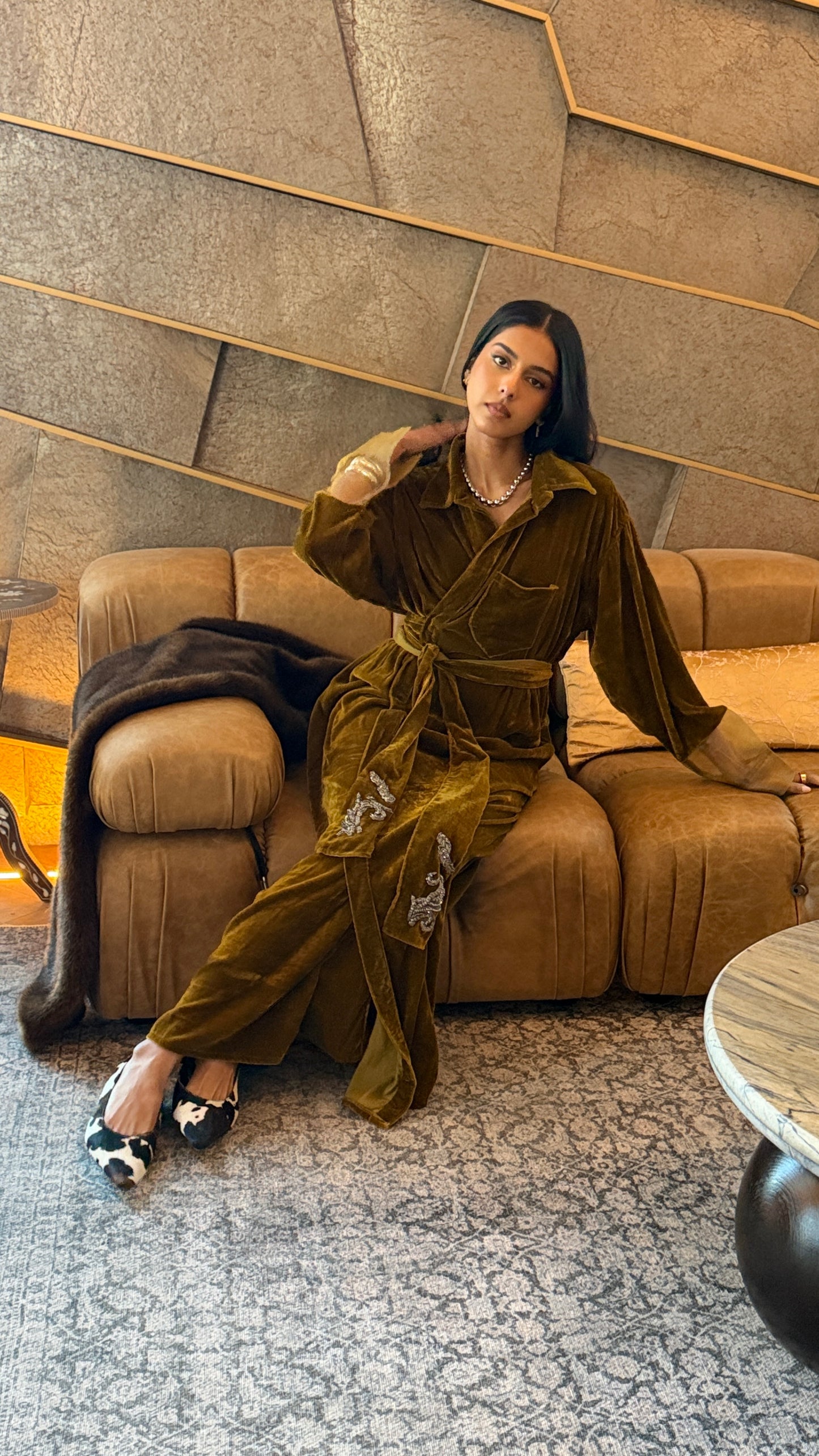 Saffron with Emblishment